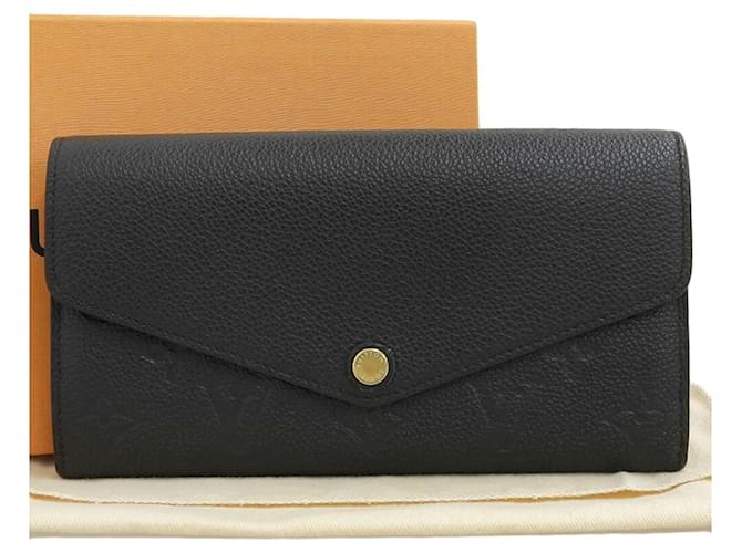Sarah Louis Vuitton Monogram Empreinte Coin Purse Black Leather Cloth  ref.1954363