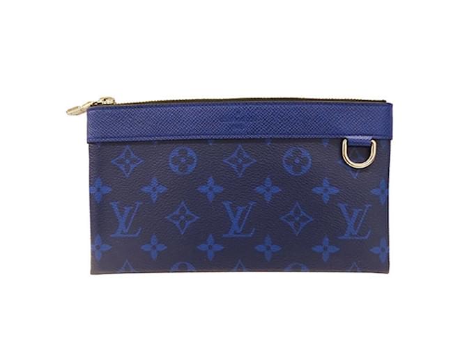 Louis Vuitton Taiga Rama Pochette Discovery PM in Cobalt Blue Leather  ref.1954608