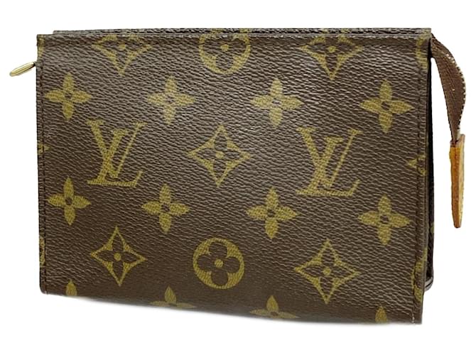 Pasta de Maquiagem Louis Vuitton Marrom Lona  ref.1954761