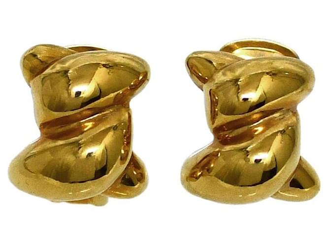 Céline Celine Gold Triomphe Clip Earrings Gold-plated  ref.1954862