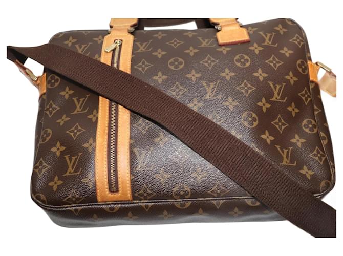 Louis Vuitton LV Bosphore business bag vintage Brown Cloth  ref.1955586