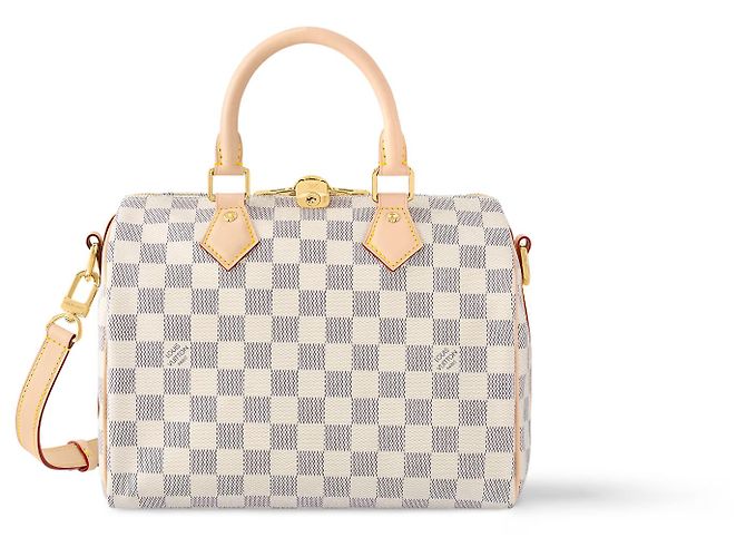 Louis Vuitton LV Speedy 25 damier azur con tracolla Beige