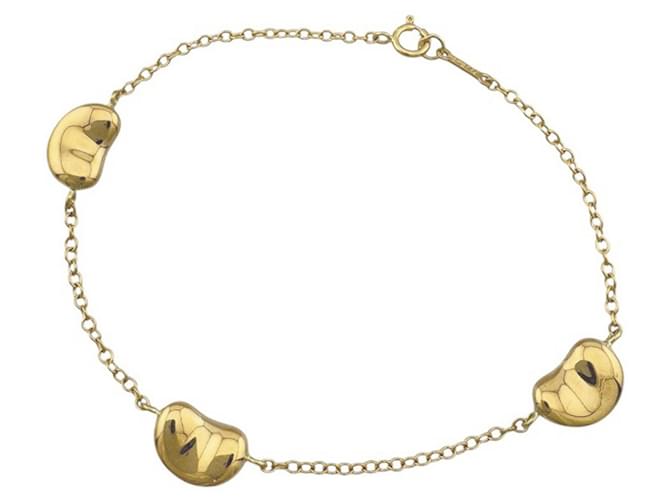 Tiffany & Co Pulseira charm Tiffany Bean em ouro amarelo 18K Dourado  ref.1955933
