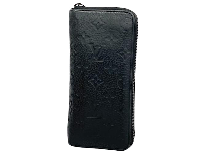 Louis Vuitton Zippy Wallet Vertical Black Leather  ref.1956405
