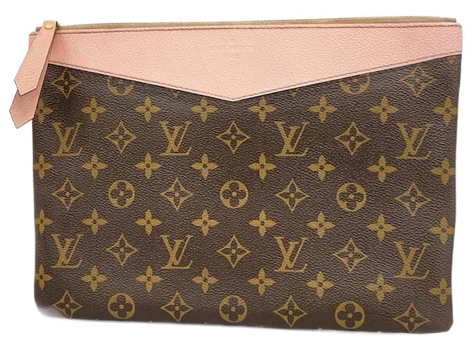 Poche diária Louis Vuitton Marrom Lona  ref.1956449