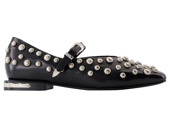 Aj1374 Ballerinas - Toga Pulla - Leather - Black