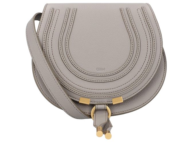 Chloé Marcie Small Saddle Bag Grey