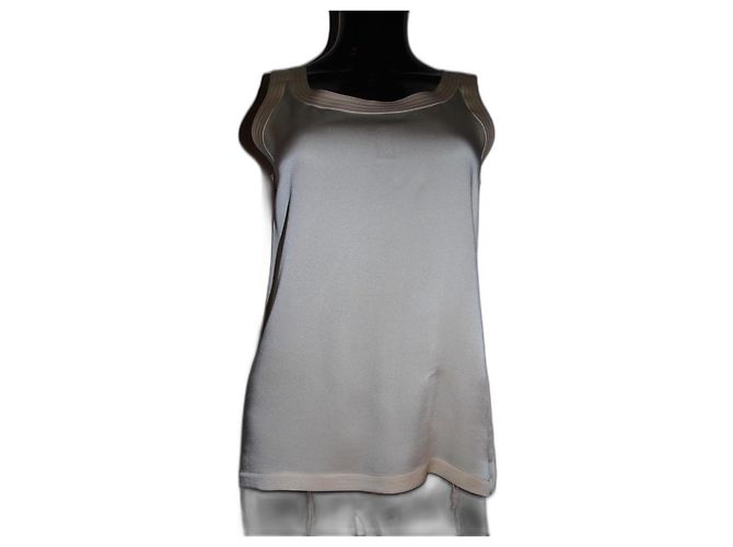 Top de seda Chanel crema Crudo