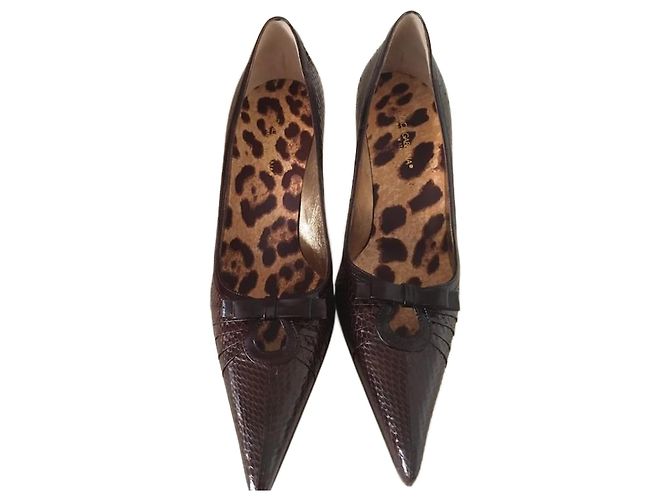 Dolce & Gabbana Pumps Dark Brown Leather