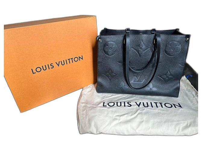 Louis Vuitton OnTheGo PM Borsa Tote in Pelle Nera Nero