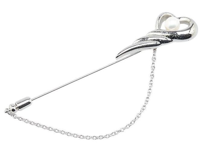 Tasaki Silberperlen Herzbrosche