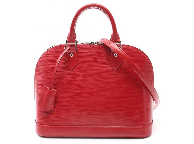 Louis Vuitton Alma Epi Red Leather Handbag M4058E