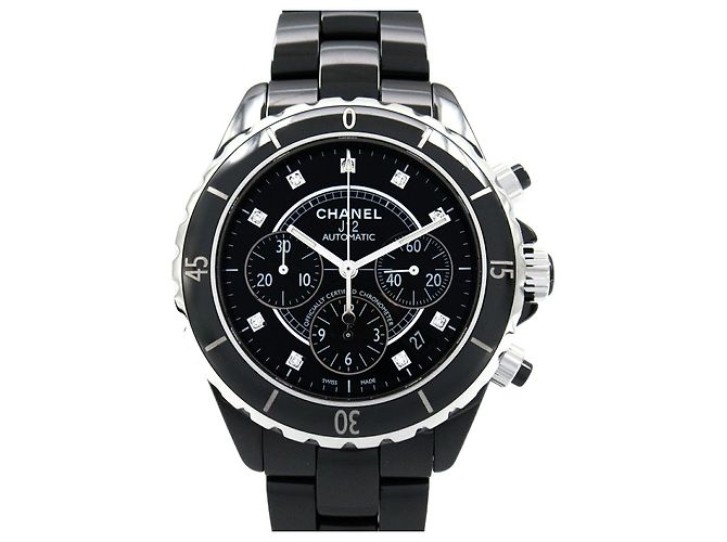 Chanel J12 Ceramic Chronograph Watch H2419 Black
