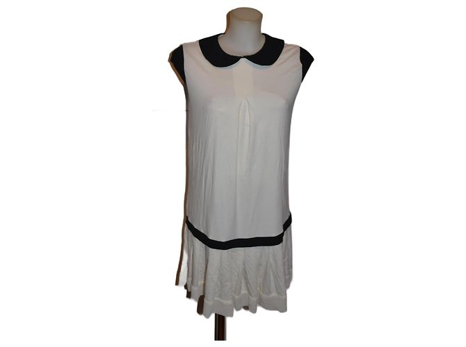 Twin Set Kleid aus Viskose schwarz weiß