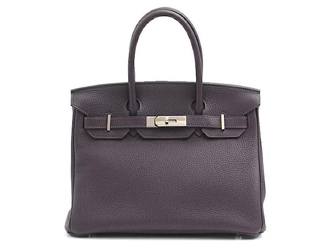 Sac Hermès Birkin 30 en cuir Togo Violet  ref.1957614