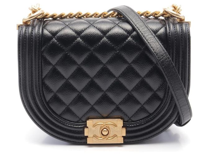 Chanel Boy Small Shoulder Bag Black AS3350