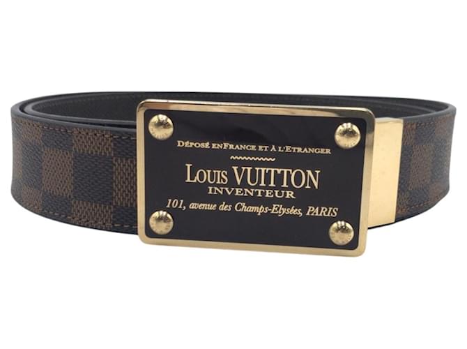 Louis Vuitton Damier Belt M9677 Brown Cloth  ref.1957953