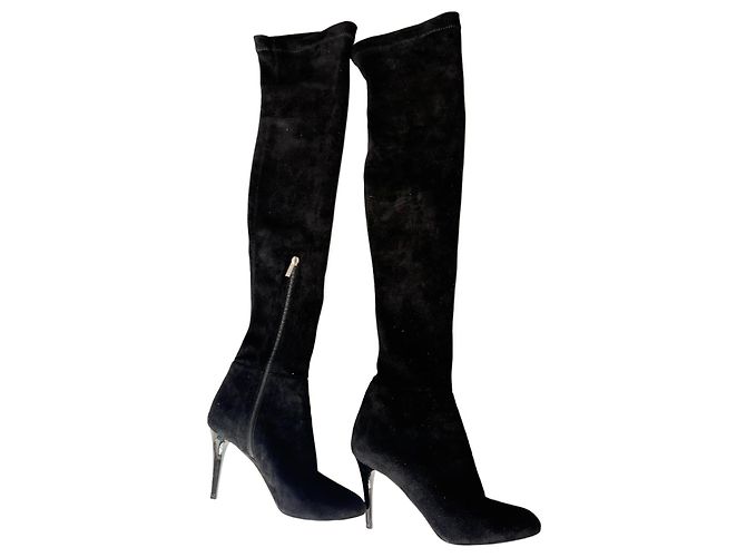 Botas altas Marie Jimmy Choo de piel negra Negro