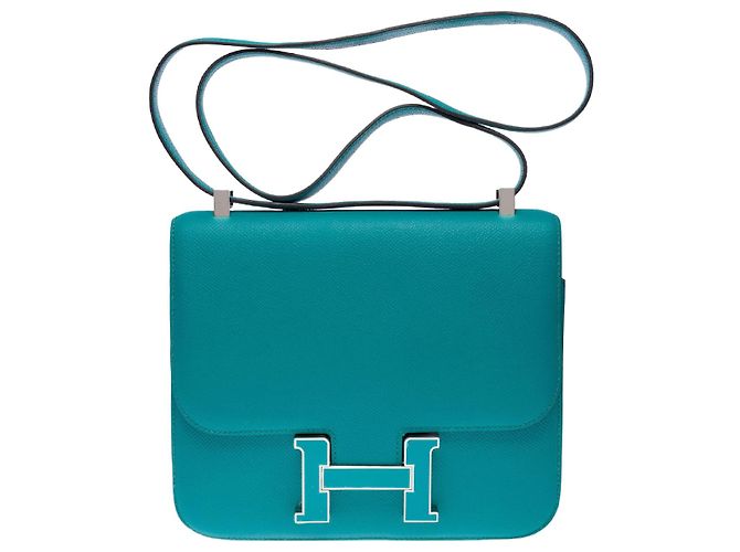 Hermès Bolso HERMES Constance en Cuero Azul - 102411