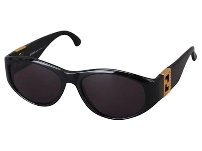 Fendi Black Gold FF Logo Vintage Sunglasses FS289 Golden