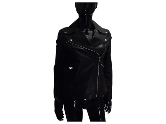 Autre Marque Olivieri Lederjacke Schwarz