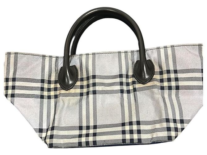 Brook Sac à main Burberry Nova Check Blue Label Gris