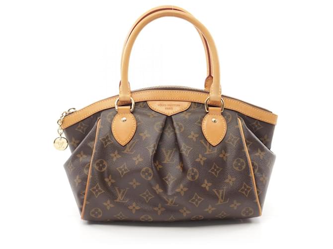 Louis Vuitton Tivoli PM Handbag Brown Leather Cloth  ref.1959553