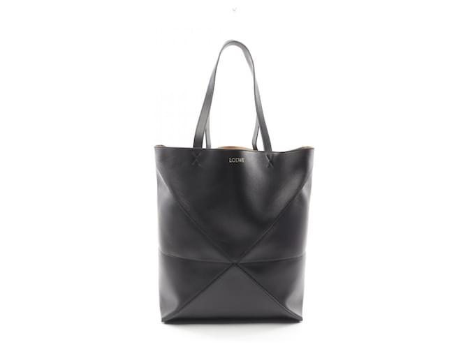 Loewe Puzzle Fold XL Tote Bag Black Leather  ref.1959627