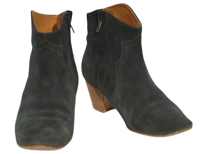 Isabel Marant Etoile Botines de ante azul 38