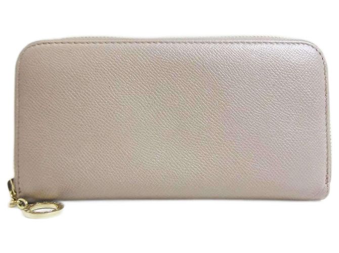 Bulgari Bvlgari Leather Long Wallet Grey
