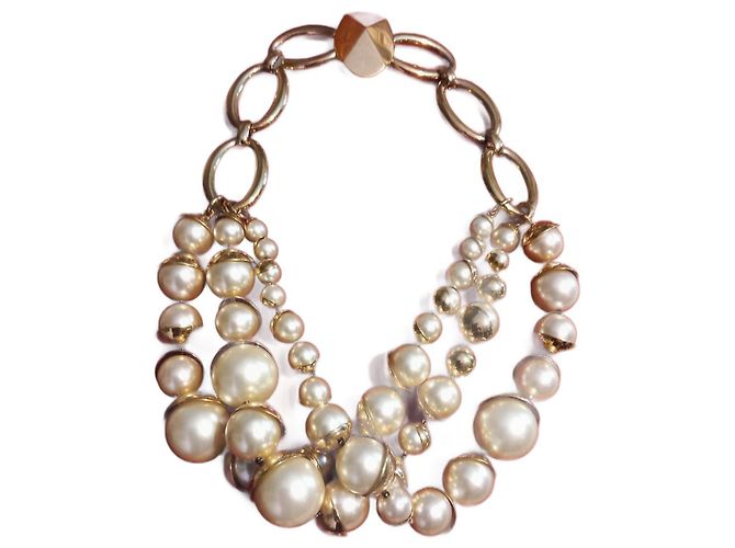 Collar Christian Dior de Perlas Dorado