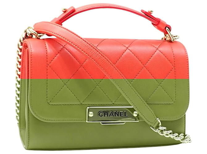 Chanel Coco Handle Orange Leather  ref.1960848