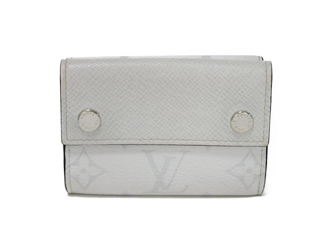 Louis Vuitton Tri-fold Wallet Discovery Compact White Leather Patent leather Cloth  ref.1960900