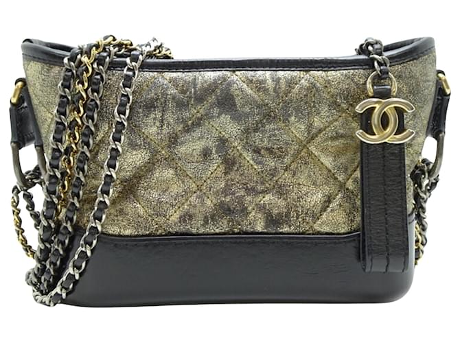 Chanel Gabrielle Golden Leather  ref.1960973