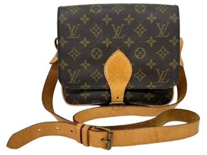 Louis Vuitton Cartouchiere Brown Cloth  ref.1961007