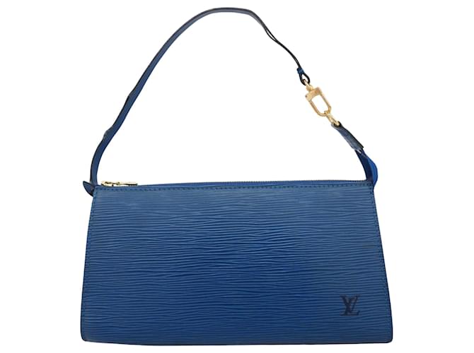 Pochette Accessoire Louis Vuitton Azul Couro  ref.1961372