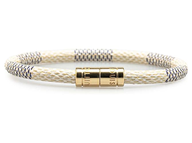 Twist White Louis Vuitton Damier Azur Keep it Bracelet Cloth  ref.1962157