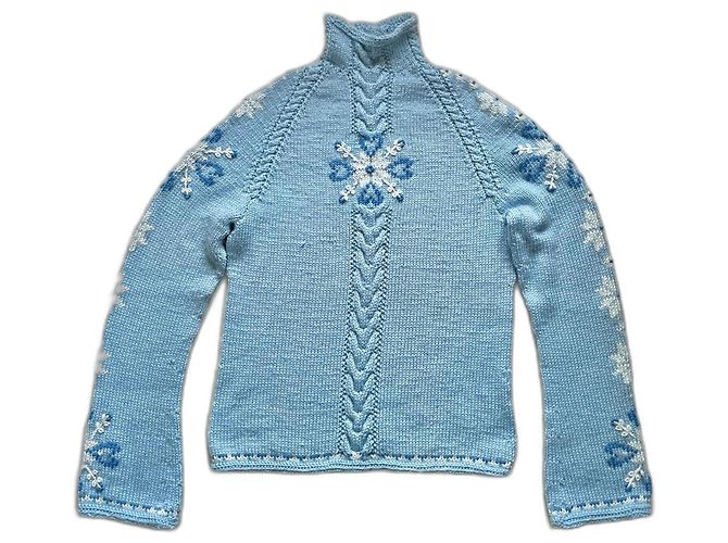 Dale of Norway Pullover Weiß Hellblau