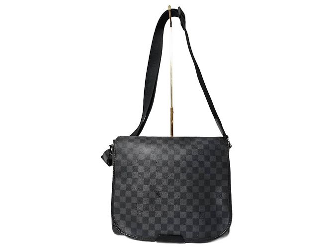 Sac messager Renzo Damier Graphite Louis Vuitton Gris/Noir