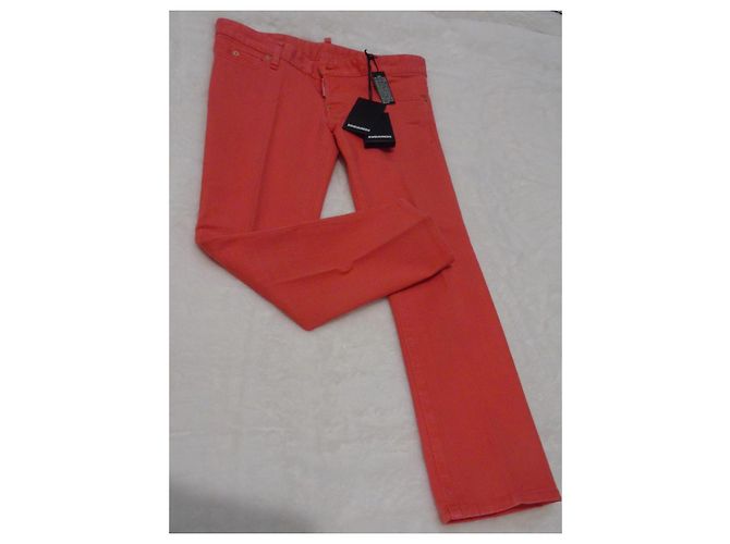 Jeans Dsquared2 Vermelhos de Algodão