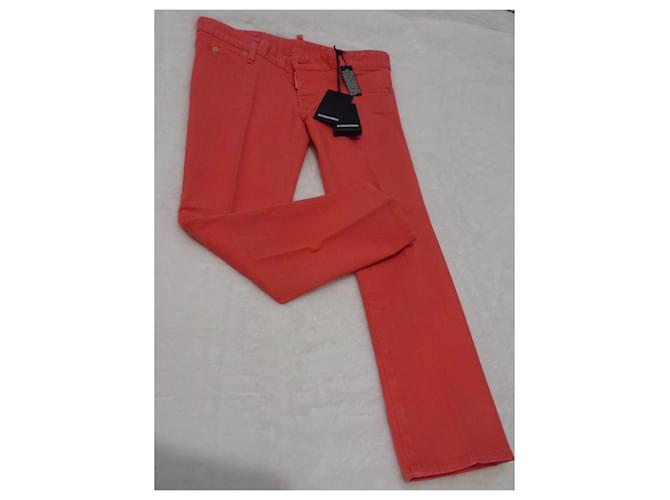 Vaqueros Dsquared2 Rojos de Algodón Roja 
