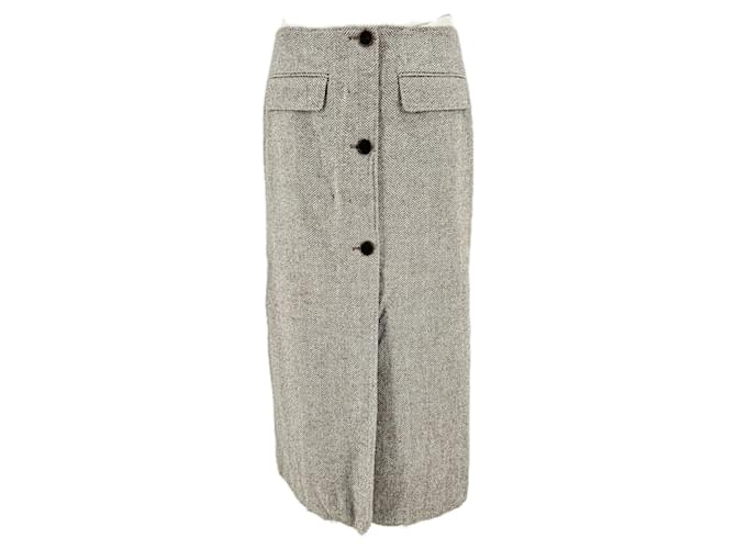 Autre Marque MARK KENLY DOMINO TAN Skirts T.FR 38 Wool Beige  ref.1962687