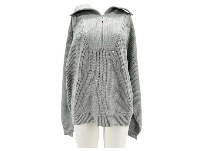 Autre Marque NON SIGNE / UNSIGNED Knitwear T.International M Cotton Grey  ref.1962764