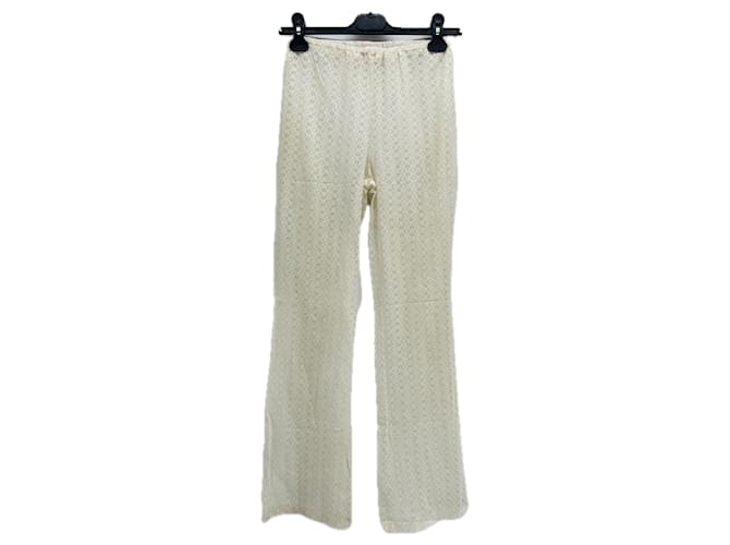 Autre Marque MAISONCLEO Trousers T.International S Cotton White  ref.1962833