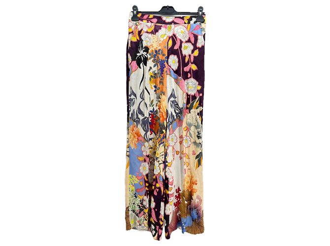 Pantalones ETRO T.IT 42 Viscosa Multicolor
