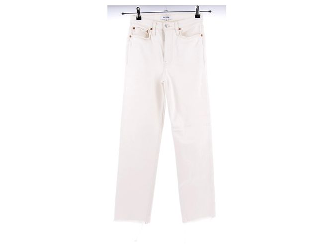 Jeans RE/DONE T.US 25 Algodão Branco