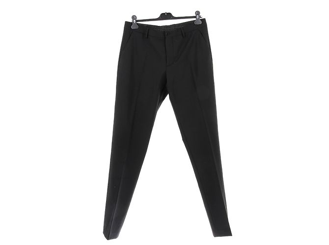 ZARA Pantaloni T.FR 40 Cotone Nero