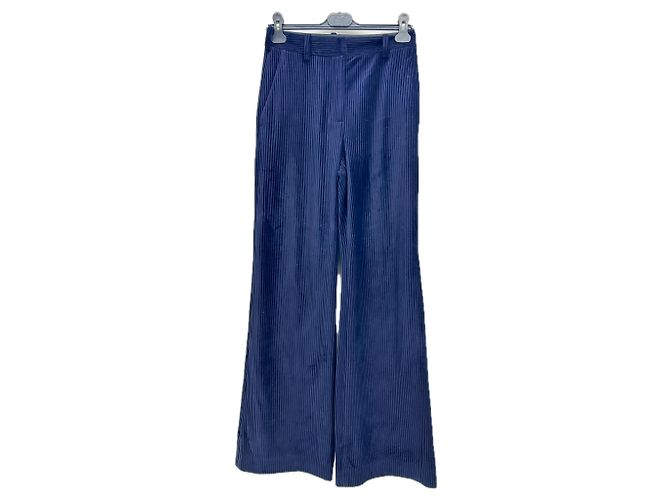 ACNE STUDIOS Trousers T.FR 36 Polyester Navy blue