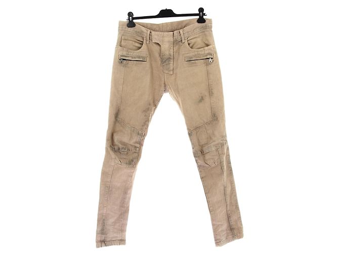 Jeans BALMAIN T.US 30 Algodón Beige
