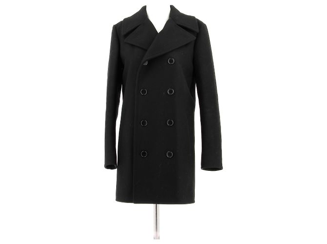 SAINT LAURENT Coats T.FR 38 Wool Black